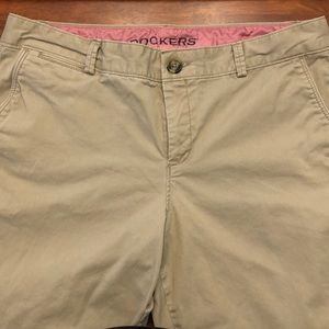 Dockers flat-front khaki pants, sz 14